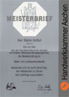 Martin Goffart Meisterbrief 2001